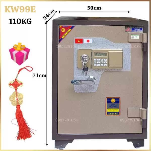 Két sắt điện tử Việt Tiệp KW99DT chống cháy (Gia đình -công ty)