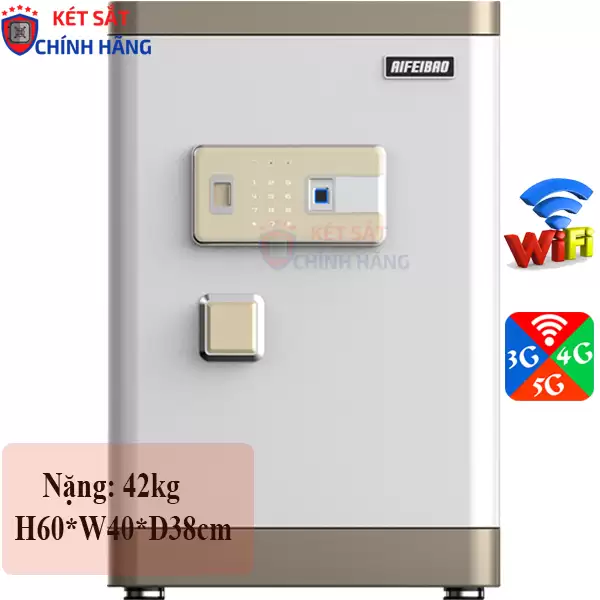 Két sắt thông minh Aifebao HK-M/D-60AL cảnh báo mở két về smartphone