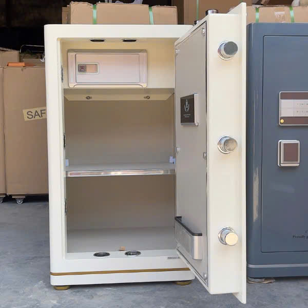 Hình ảnh Két sắt vân tay nhập khẩu AFB HK-A1D-80HM màu trắng kết nối điện thoại1