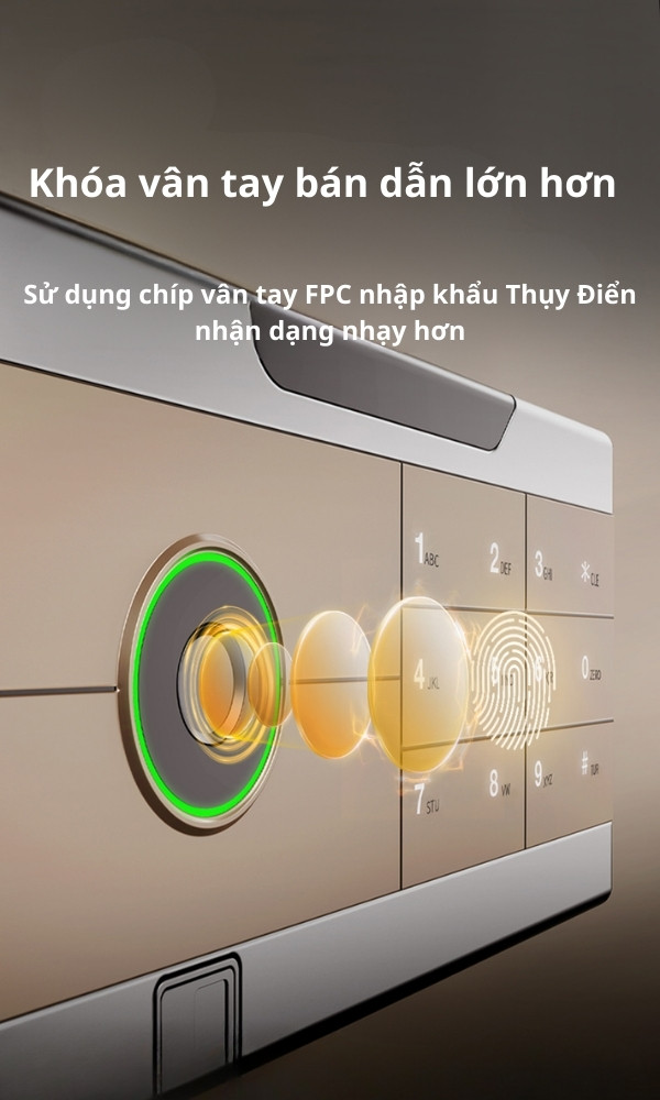 Két sắt AIPU ứng dụng chip vân tay FPC Thụy Điển với độ nhạy vượt trội