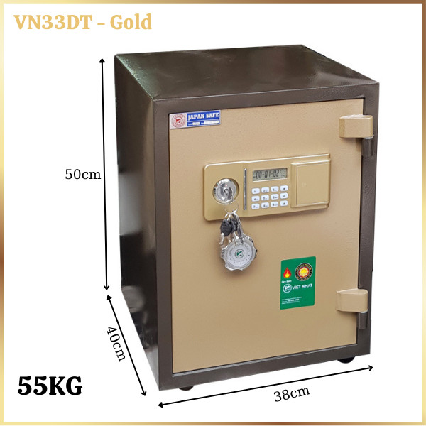 Hình ảnh Két sắt chống cháy Việt Nhật VN33DT gold điện tử có báo trộm0