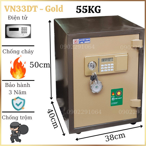 Két sắt chống cháy Việt Nhật VN33DT gold điện tử chính hãng