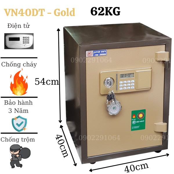 Hình ảnh Két sắt chống cháy VN40DT màu vàng gold khóa điện tử2