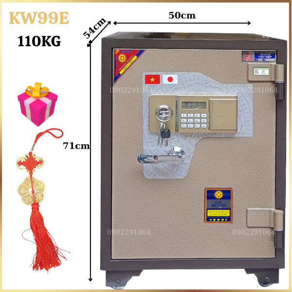 Hình ảnh Két sắt điện tử Việt Tiệp KW99DT chống cháy (Gia đình -công ty)0