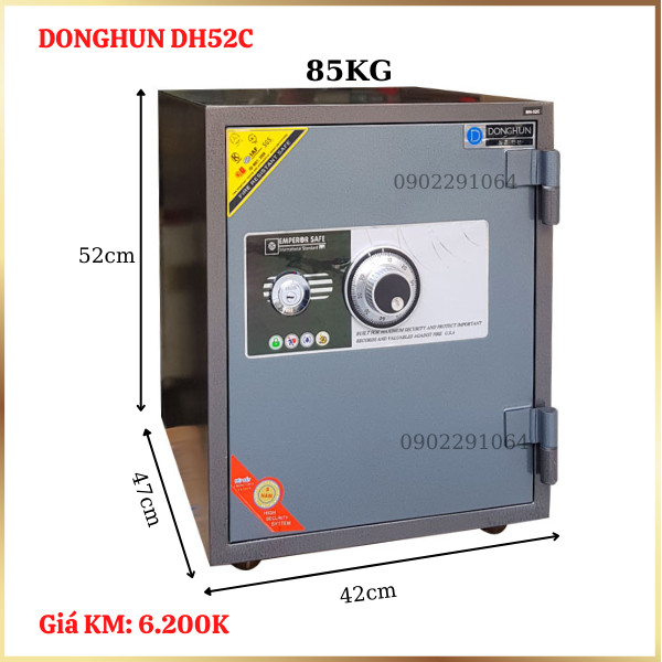 Hình ảnh Két sắt Hàn Quốc Donghun DH52C khóa cơ đổi mã0