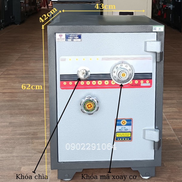 Két sắt Việt Tiệp KW62C khóa cơ chống cháy chống trộm an toàn