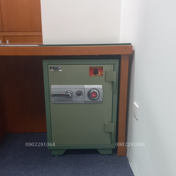 Lắp đặt két sắt chống cháy Hòa Phát KS110K1C1 dưới hộc tủ