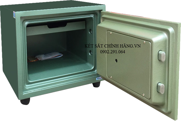Hình ảnh Két sắt Hòa Phát KS55N khóa cơ chống cháy màu xanh1