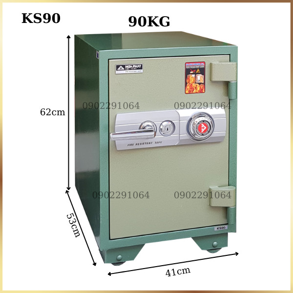 Hình ảnh Két sắt hòa phát KS90 K1C1 chống cháy khóa cơ0