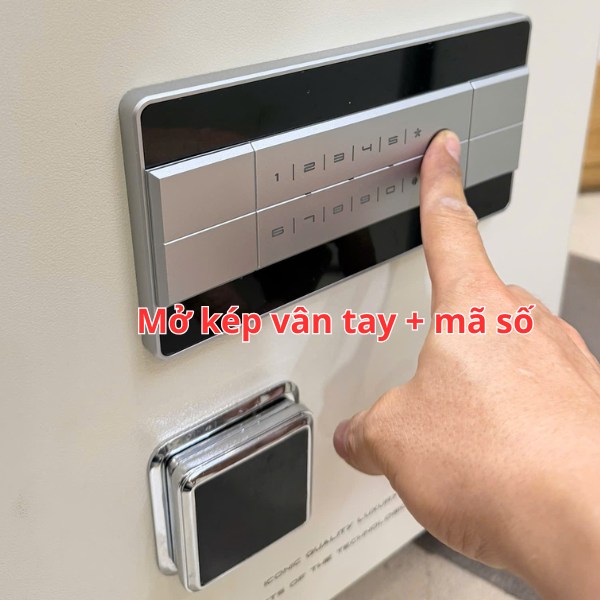 Két sắt Xuân Hòa KIVA KV-50AH mở kép vân tay kết hợp mã số