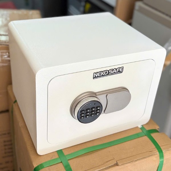 Két sắt mini điện tử màu trắng NS30 an toàn dễ sử dụng