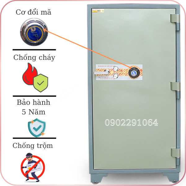 két sắt ngân hàng BEMC K370 NHA1 khóa cơ chống cháy an toàn bảo mật cao dùng cho ngân hàng, hiệu vàng, cửa hàng