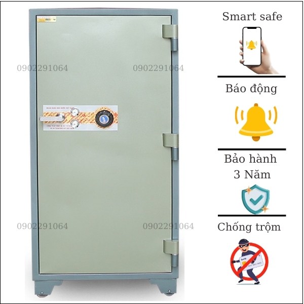 Hình ảnh Két sắt ngân hàng BEMC K370 NHA1 smart báo động về điện thoại qua sim0