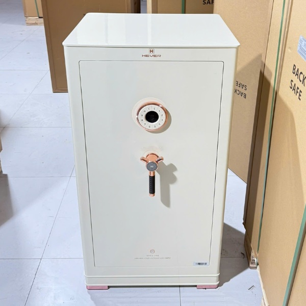 Két sắt nhập khẩu AIPU XC100 màu trắng vân tay thông minh báo động điện thoại