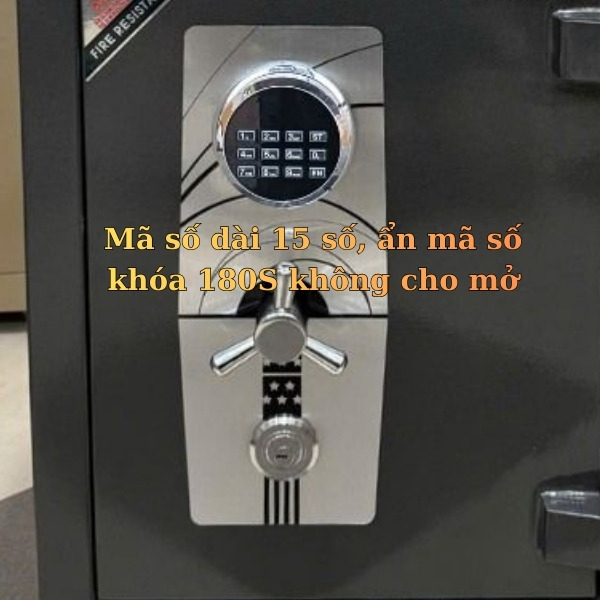 Két sắt siêu cường Việt Tiệp điện tử đổi mã dài 15 số, ẩn mã số, và khóa bàn phím 180S khi có trộm dò mã