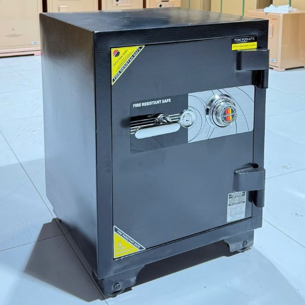 Hình ảnh Két sắt TOKYO TKO68C cơ đổi mã chống cháy cho gia đình công ty màu đen4