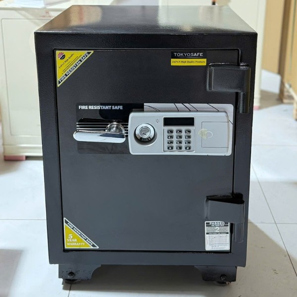 Hình ảnh Két sắt điện tử  TOKYO TKO68E 110kg chống cháy màu đen0