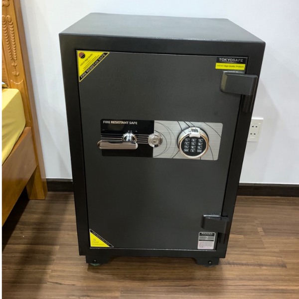 Thực tế bàn giao két sắt chống cháy TKO79F vân tay điện tử cao cấp