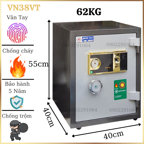 Hình ảnh Két sắt vân tay Việt Nhật VN38VT chống cháy giá rẻ0