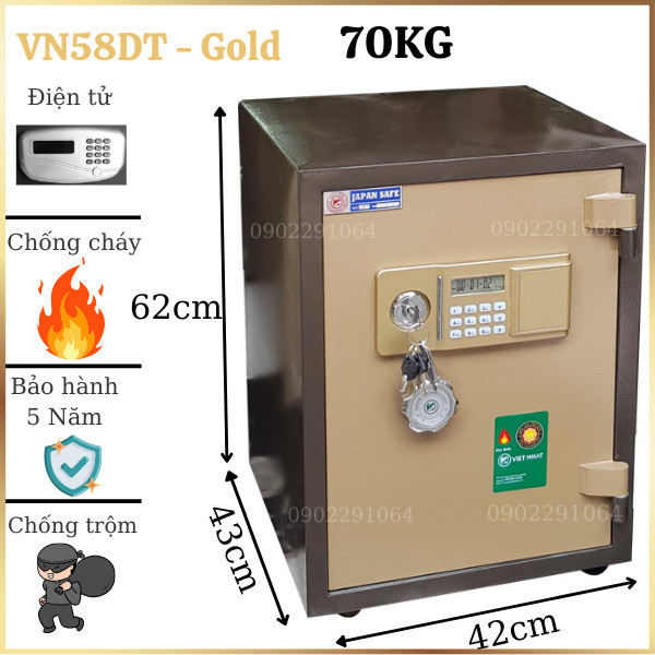 Hình ảnh Két sắt Việt Nhật VN58DT điện tử chống cháy có báo động0