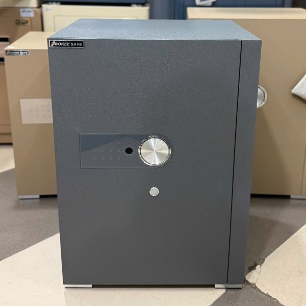 Két sắt Bokee Xuân Hòa BK60H màu xanh tay nắm ẩn bên trong cánh