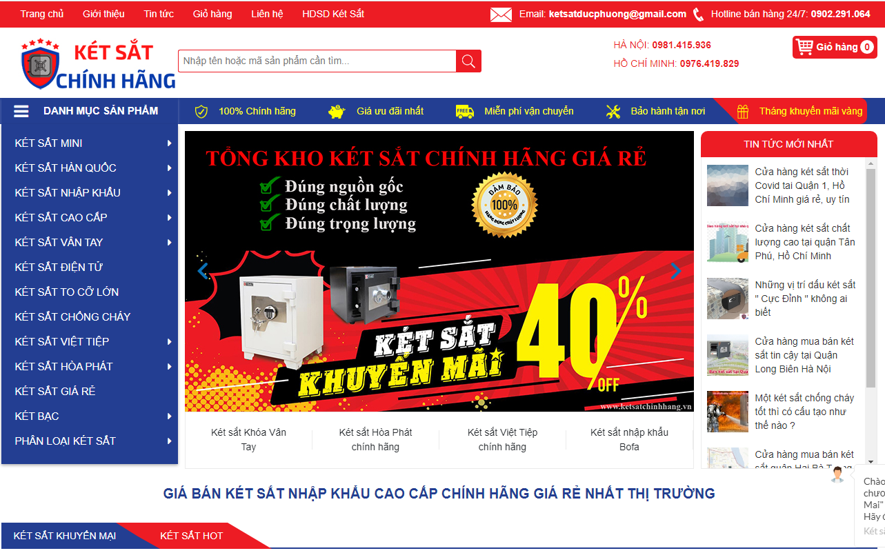 website bán hàng két sắt chính hãng chất lượng tại quận 1 thành phố Hồ Chí Minh