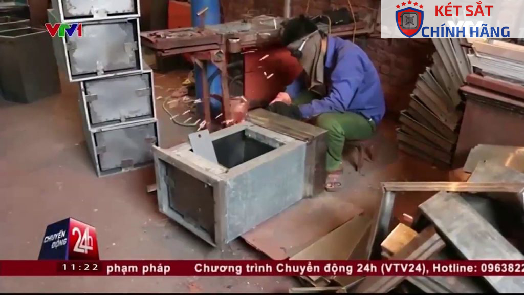 Quá trình sản xuất két sắt kém chất lượng do báo VTV đưa tin