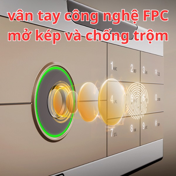 Két sắt Aipu vân tay FPC siêu nhạy và có tích hợp mở kép
